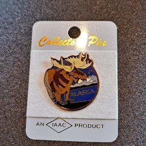 Vintage Alaska Enameled Tack Pin